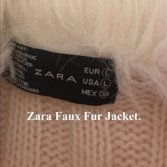 {Zara} Faux-fur jacket. - Picture 5 of 5